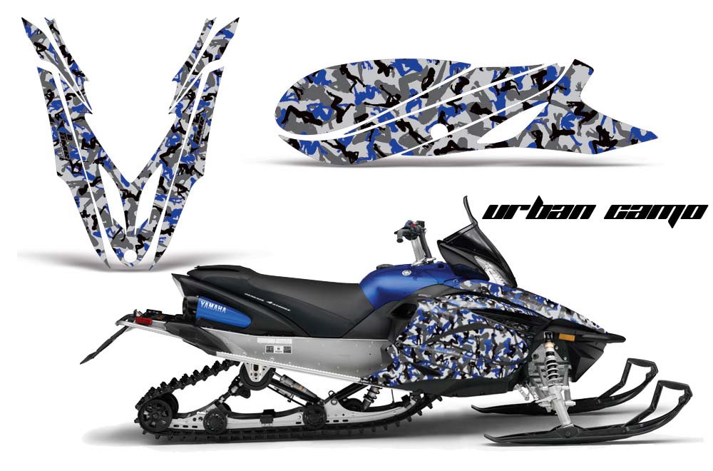 Yamaha Apex Sled Graphic Kit - 2011-2018 Urban Camo Blue