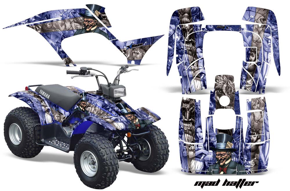 Yamaha Breeze 125 ATV Graphic Kit - 1989-2007 Mad Hatter Blue