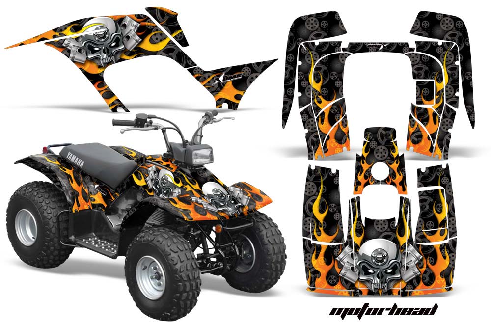 Yamaha Breeze 125 ATV Graphic Kit - 1989-2007 Motorhead Black