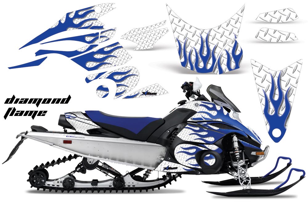 Yamaha FX Nytro Sled Graphic Kit - 2008-2014 Diamond Flame Blue