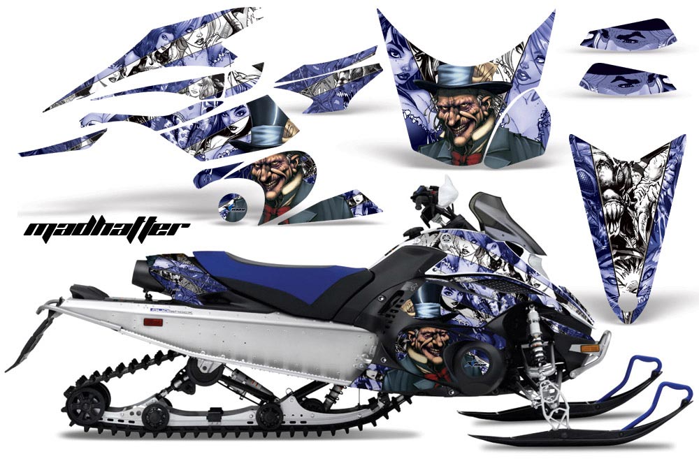 Yamaha FX Nytro Sled Graphic Kit - 2008-2014 Mad Hatter Blue