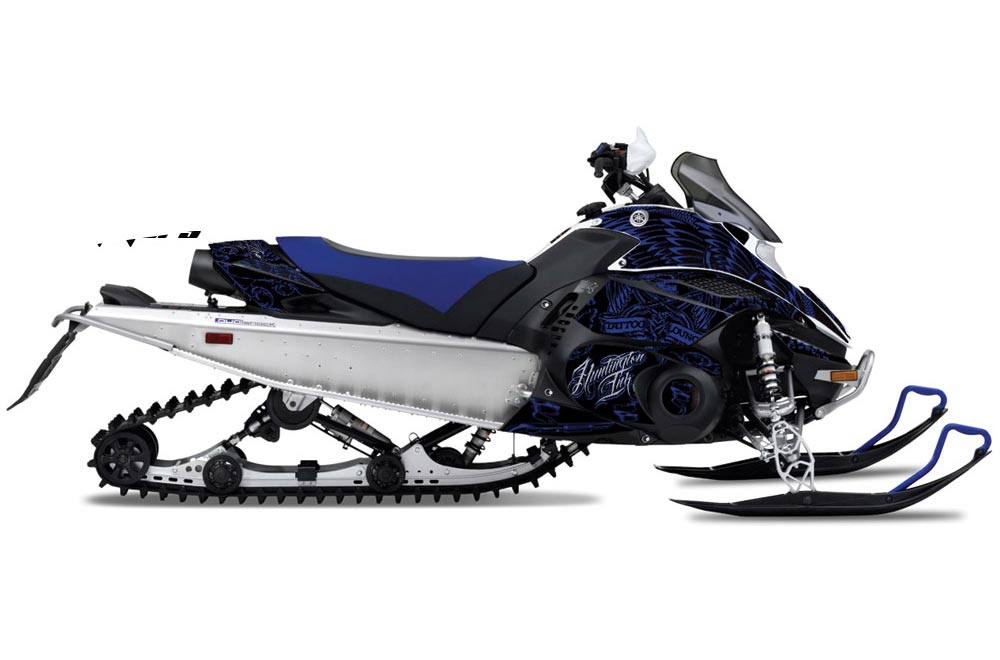 Yamaha FX Nytro Sled Graphic Kit - 2008-2014 Skulls N Hammers Blue