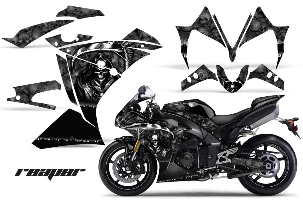 Yamaha R1 Graphic Kit - 2010-2012 Reaper Black
