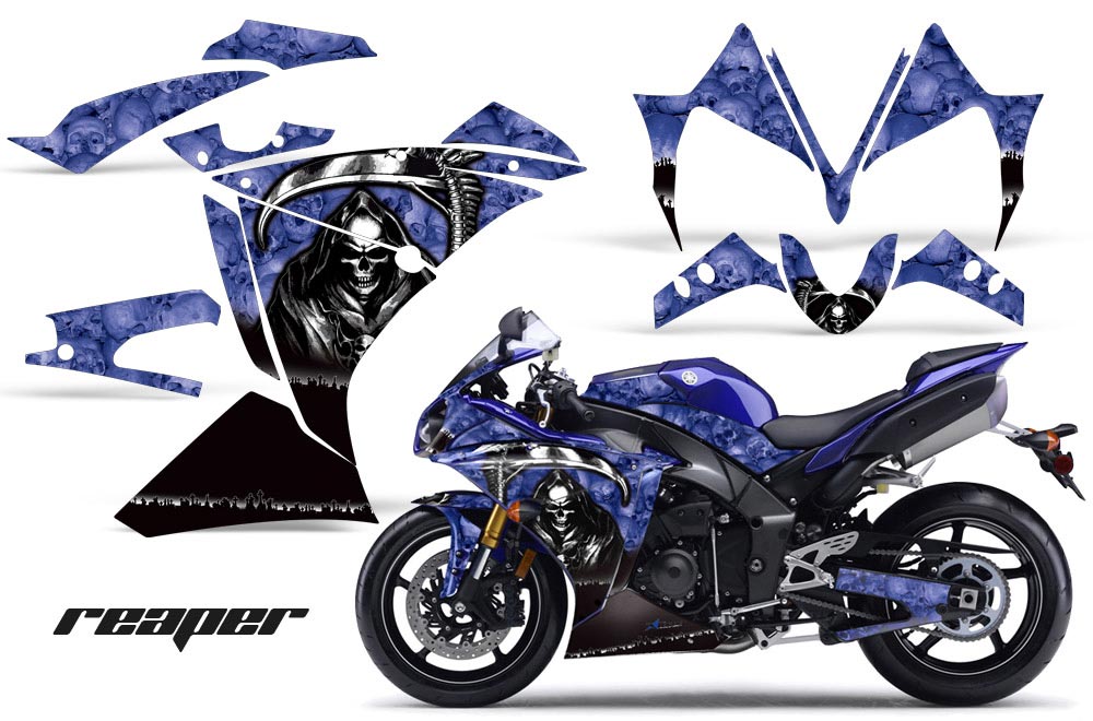 Yamaha R1 Graphic Kit - 2010-2012 Reaper Blue