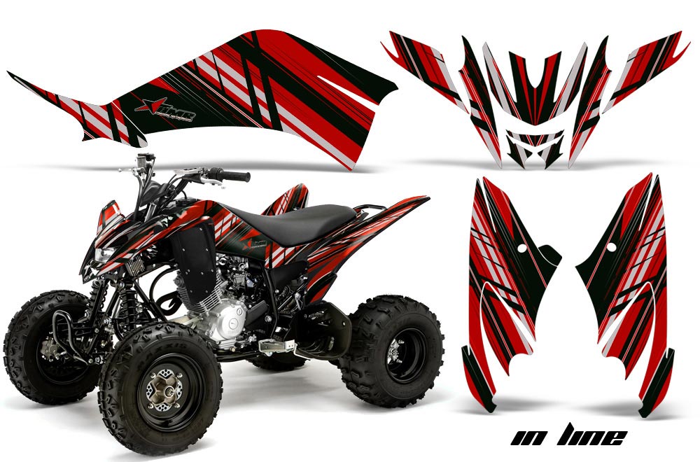 Yamaha Raptor 125 ATV Graphic Kit - 2011-2014 In Line Red