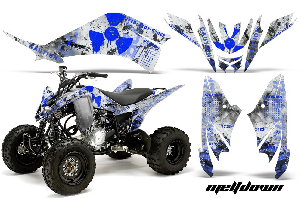 Yamaha Raptor 125 ATV Graphic Kit - 2011-2014 Meltdown Blue