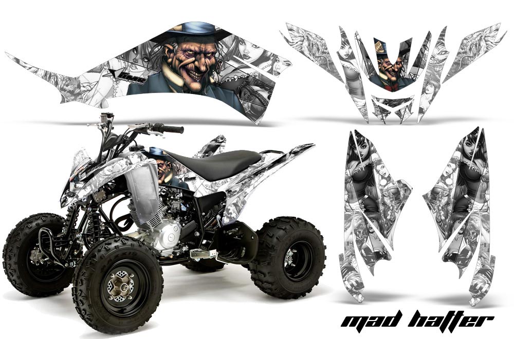 Yamaha Raptor 125 ATV Graphic Kit - 2011-2014 Mad Hatter Silver
