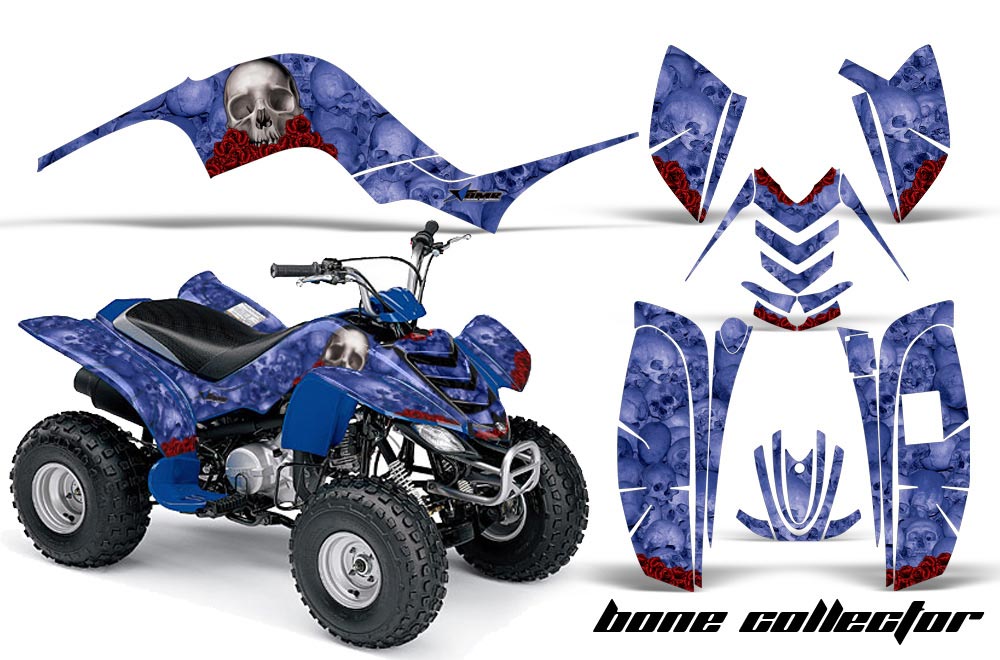 Yamaha Raptor 80 ATV Graphic Kit - 2003-2016 Bone Collector Blue