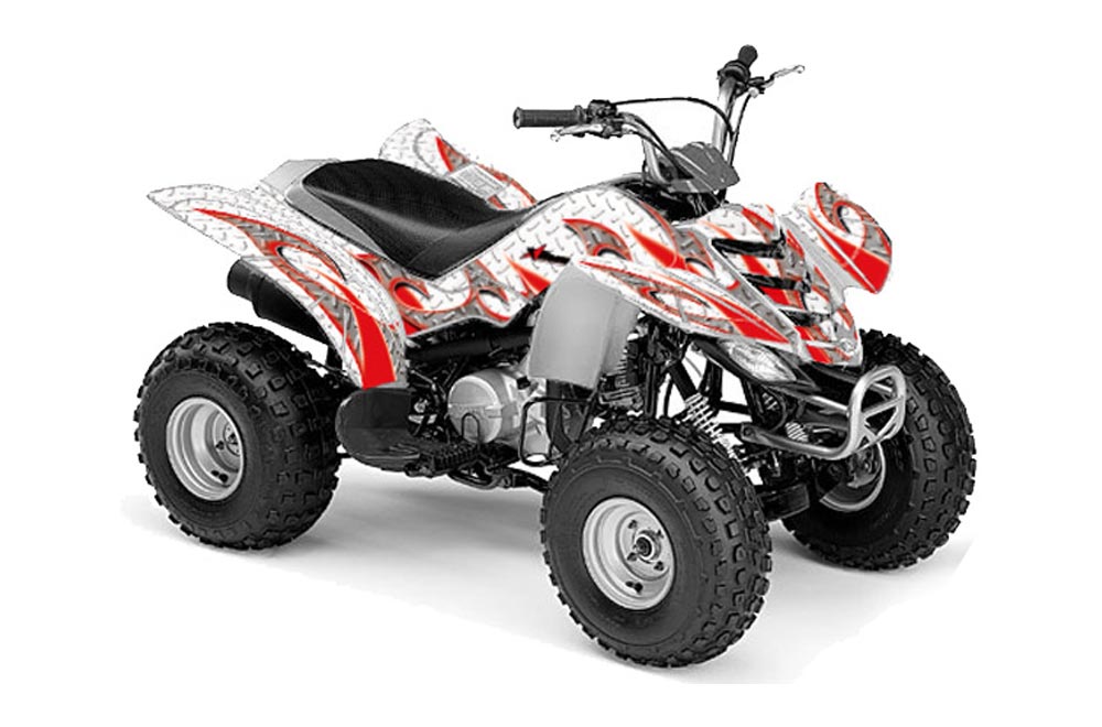 Yamaha Raptor 80 ATV Graphic Kit - 2003-2016 Tribal Flames Red