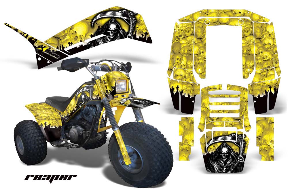 Yamaha Shaft DX 225 - 3 Wheeler ATV Graphic Kit - 1983-1985 Reaper Yellow