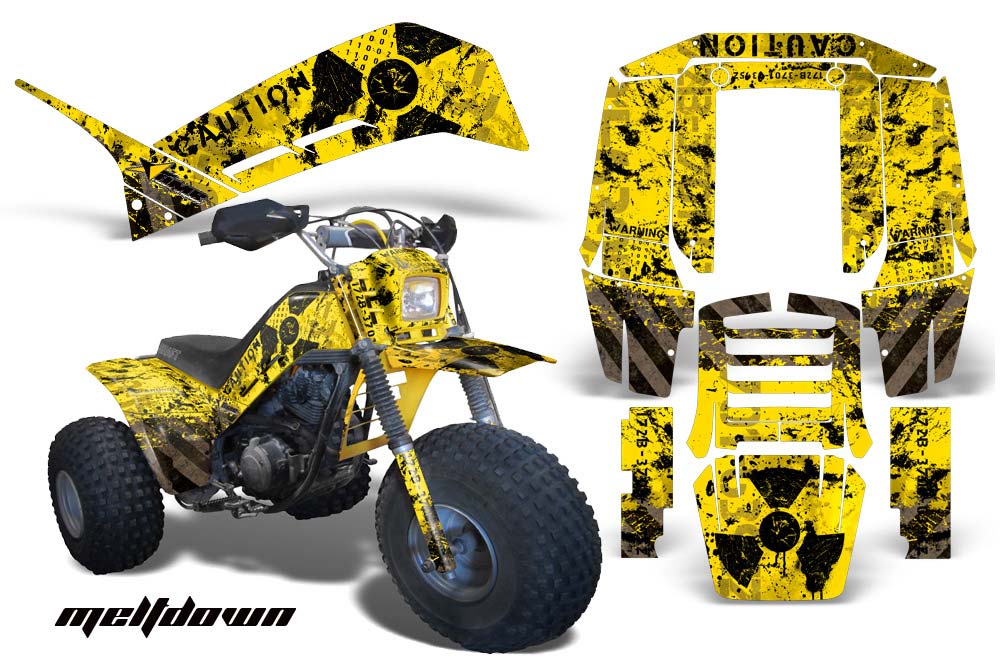 Yamaha Shaft DX 225 - 3 Wheeler ATV Graphic Kit - 1983-1985 Meltdown Yellow