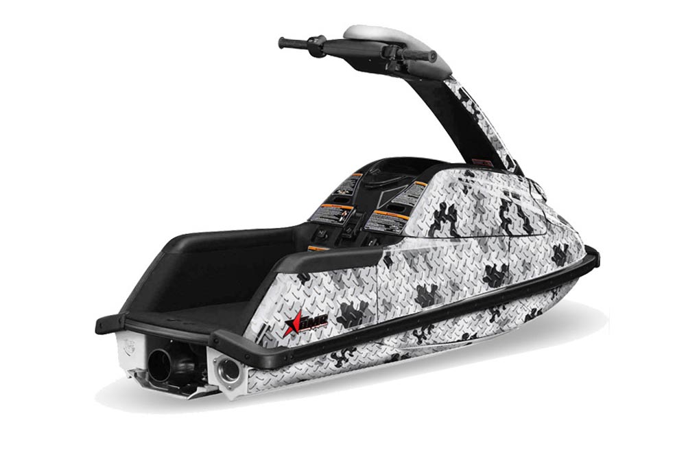 Yamaha Superjet Freestyle Jet Ski Graphic Kit (Round Nose) All Years Camo Plate Silver