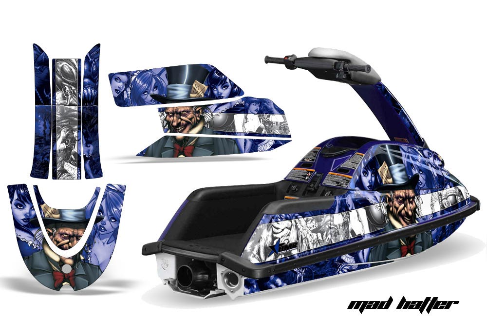Yamaha Superjet Freestyle Jet Ski Graphic Kit (Round Nose) All Years Mad Hatter White