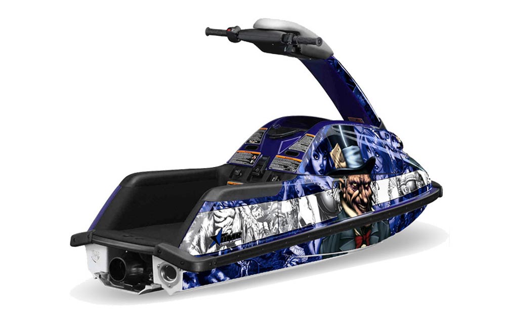 Yamaha Superjet Freestyle Jet Ski Graphic Kit (Round Nose) All Years Mad Hatter White