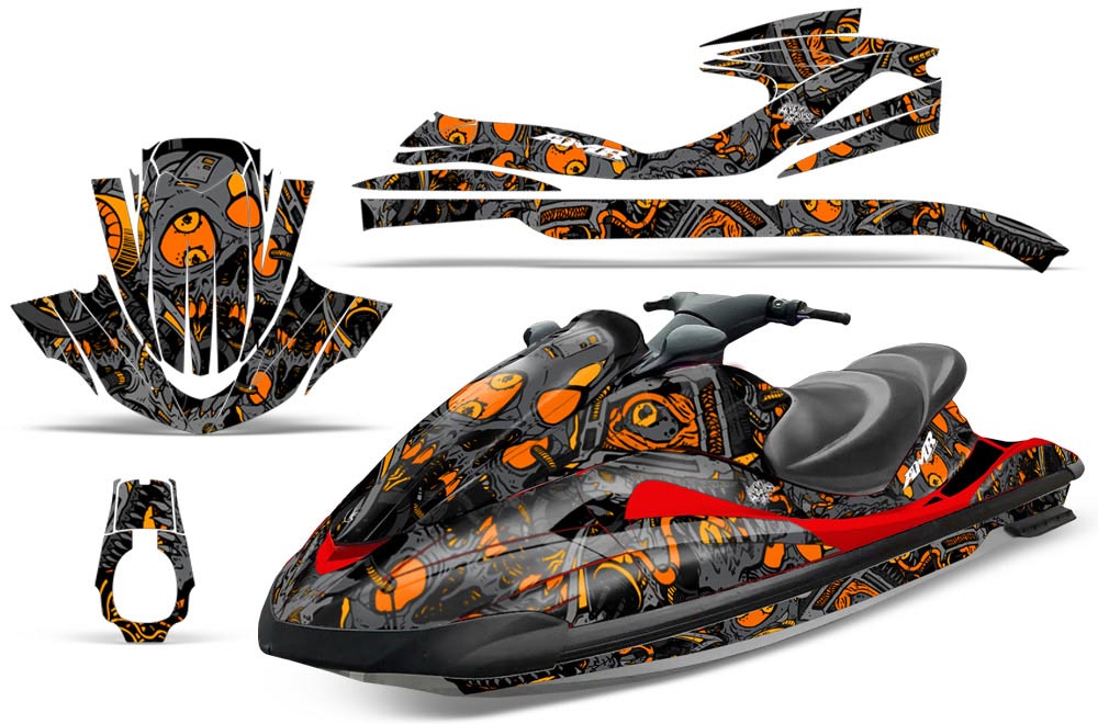Yamaha Wave Runner Jet Ski Graphic Kit 2002-2005 Tune In Orange
