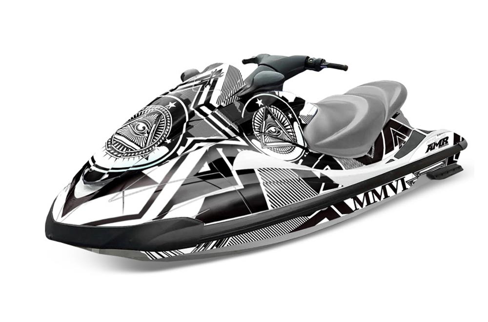 Yamaha Wave Runner Jet Ski Graphic Kit 2002-2005 Conspiracy White
