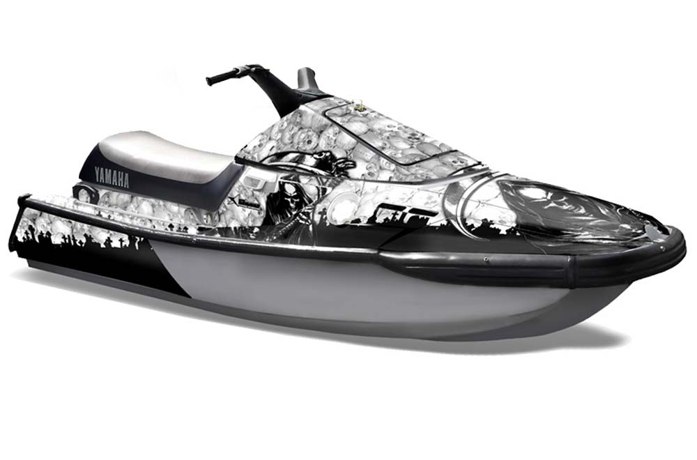 Yamaha Wave Runner 3 Jet Ski Graphic Kit - 1991-1996 Reaper White