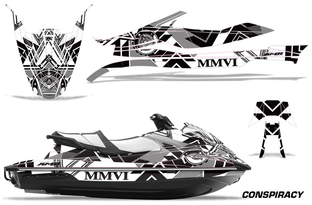 Yamaha Wave Runner GP 1800 Jet Ski Graphic Kit 2017 Conspiracy White