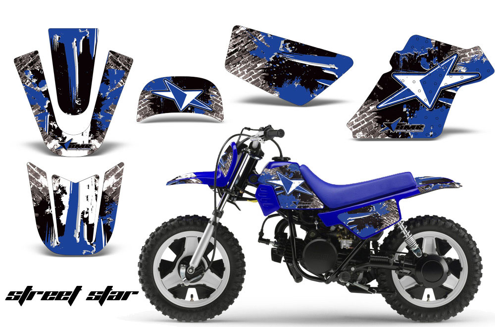 Yamaha PW50 Dirt Bike Graphic Kit - 1990-2022 Street Star Blue