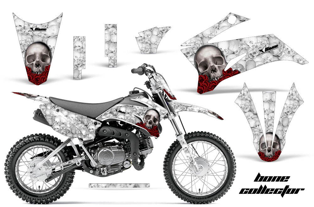 Yamaha TTR110 Dirt Bike Graphic Kit - 2008-2022 Bone Collector White