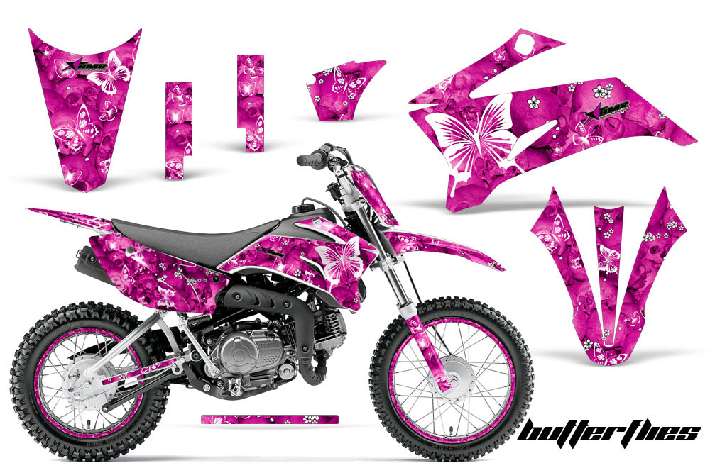 Yamaha TTR110 Dirt Bike Graphic Kit - 2008-2022 Butterfly Pink
