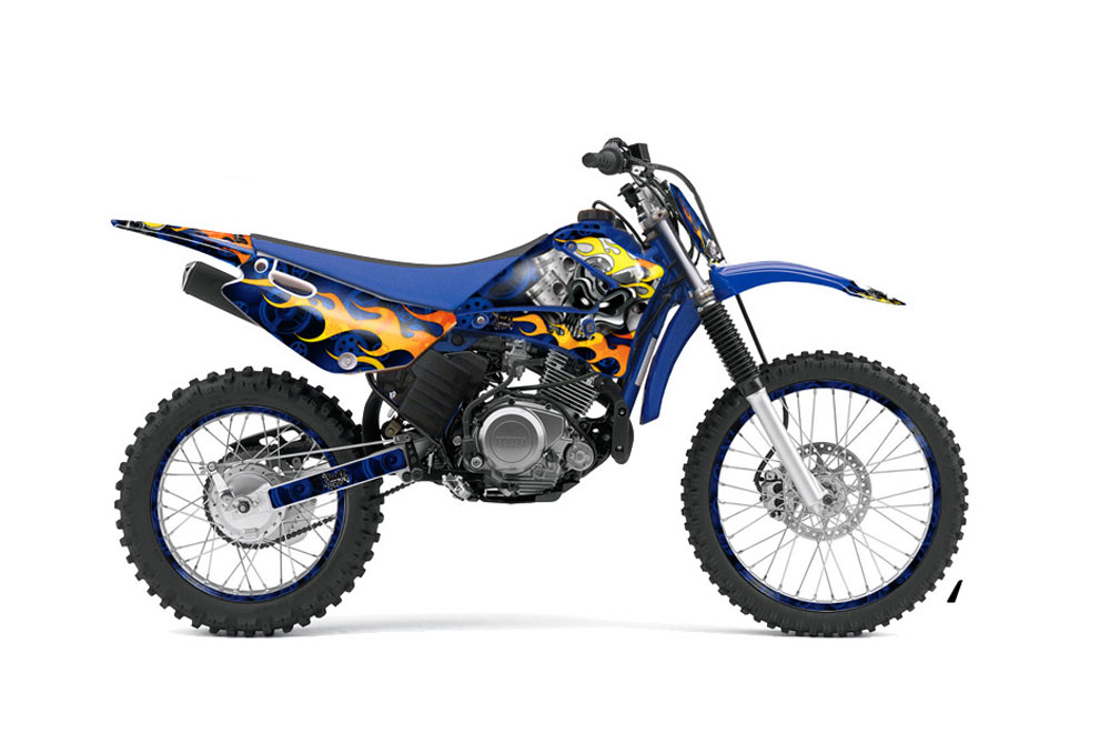 Yamaha TTR125 2000-2007 Decal Graphic kit Dirt Bike MX Motocross TTR 125 FLAMES BLUE 