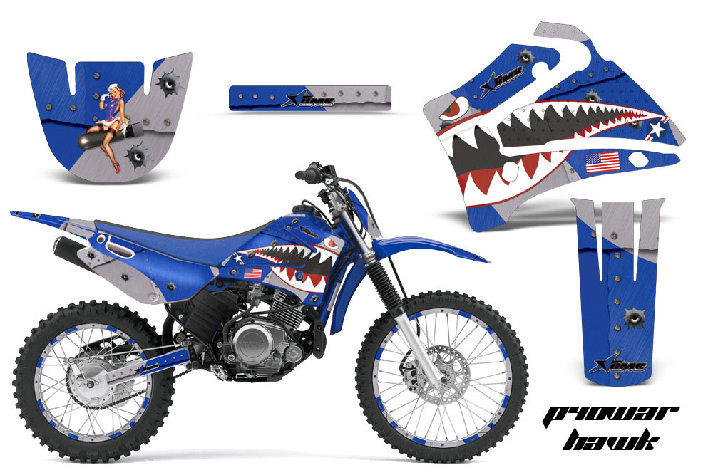 Yamaha TTR125 Dirt Bike Graphic Kit - 2000-2022 P40 Warhawk Blue