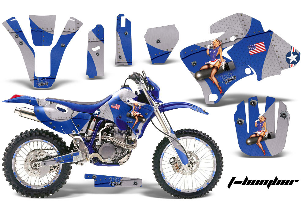 Yamaha WR250 Dirt Bike Graphic Kit - 1998-2002 T Bomber Blue