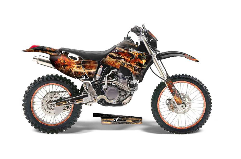 Yamaha WR400 Dirt Bike Graphic Kit - 1998-2002 Firestorm Black