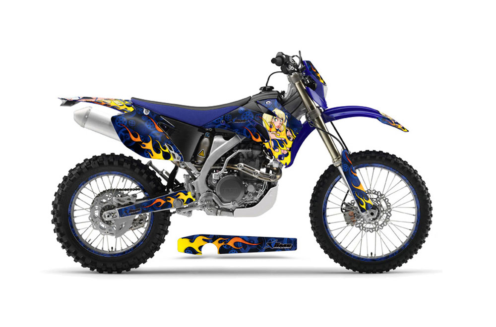Yamaha WR250F Dirt Bike Graphic Kit - 2007-2014 Motorhead Mandy Blue