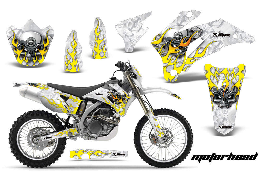 Yamaha WR250F Dirt Bike Graphic Kit - 2007-2014 Motorhead White