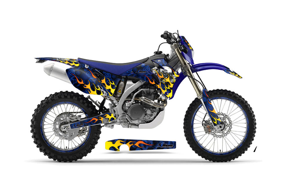 Yamaha WR250F Dirt Bike Graphic Kit - 2007-2014 Motorhead Blue