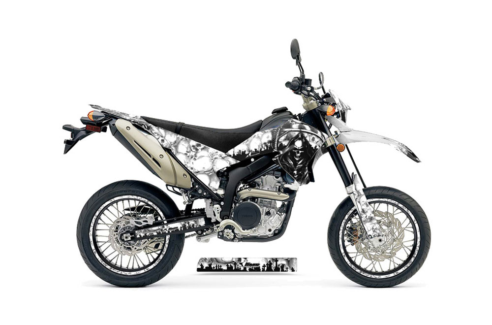 Yamaha WR250 R/X Dirt Bike Graphic Kit - 2007-2016 Reaper White