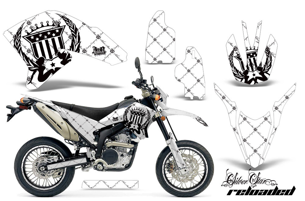 Yamaha WR250 R/X Dirt Bike Graphic Kit - 2007-2016 Silver Star - Reloaded White