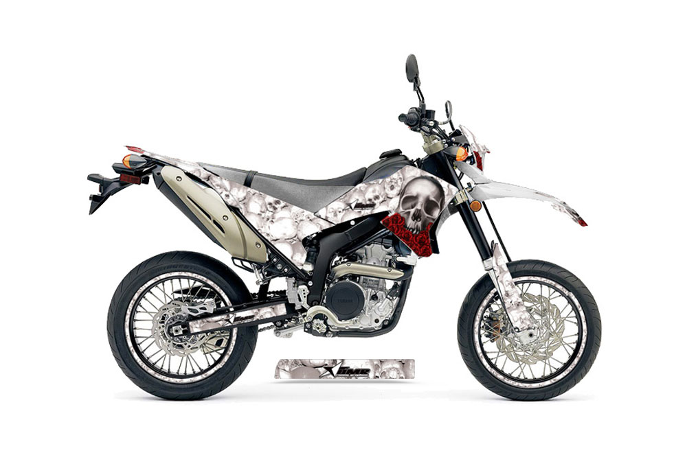 Yamaha WR250 R/X Dirt Bike Graphic Kit - 2007-2016 Bone Collector White