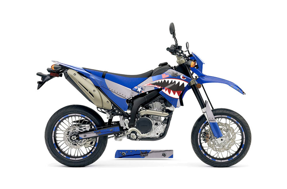 Yamaha WR250 R/X Dirt Bike Graphic Kit - 2007-2016 P40 Warhawk Blue