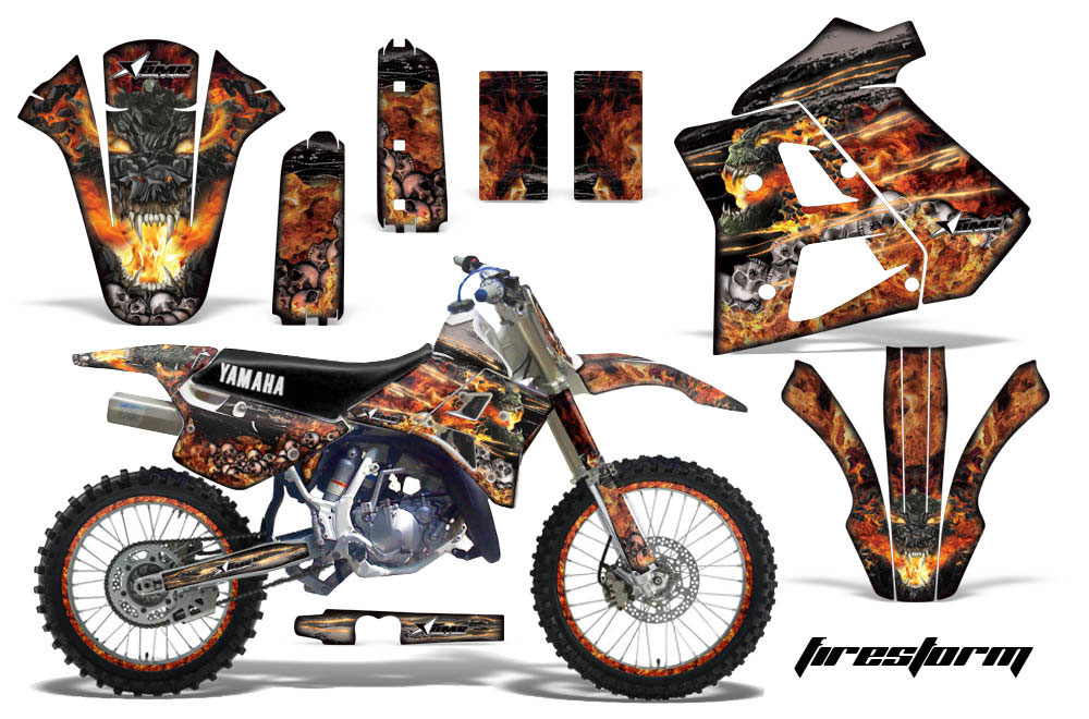 Yamaha WR 250Z Dirt Bike Graphic Kit - 1991-1993 Firestorm Black