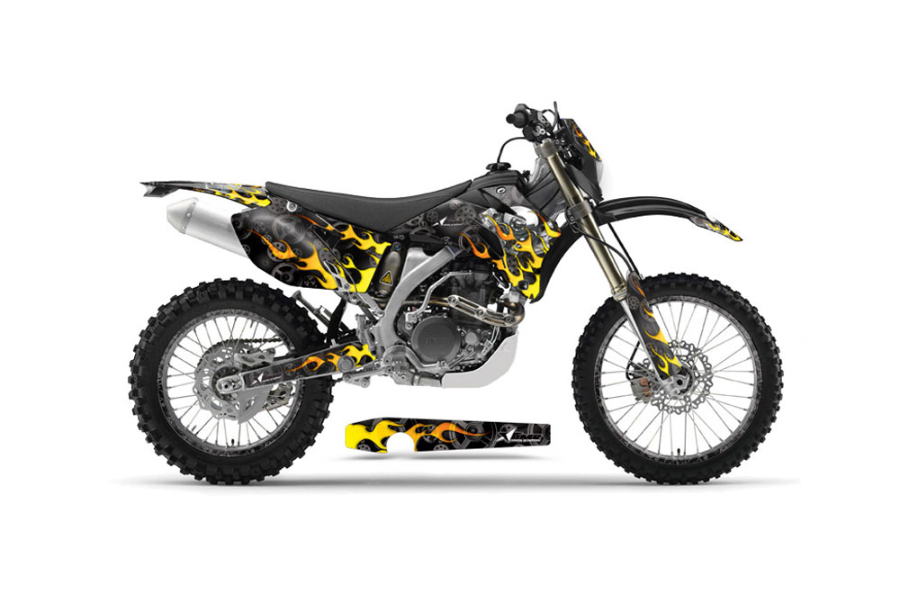 Yamaha WR450F Dirt Bike Graphic Kit - 2007-2011 Motorhead Black