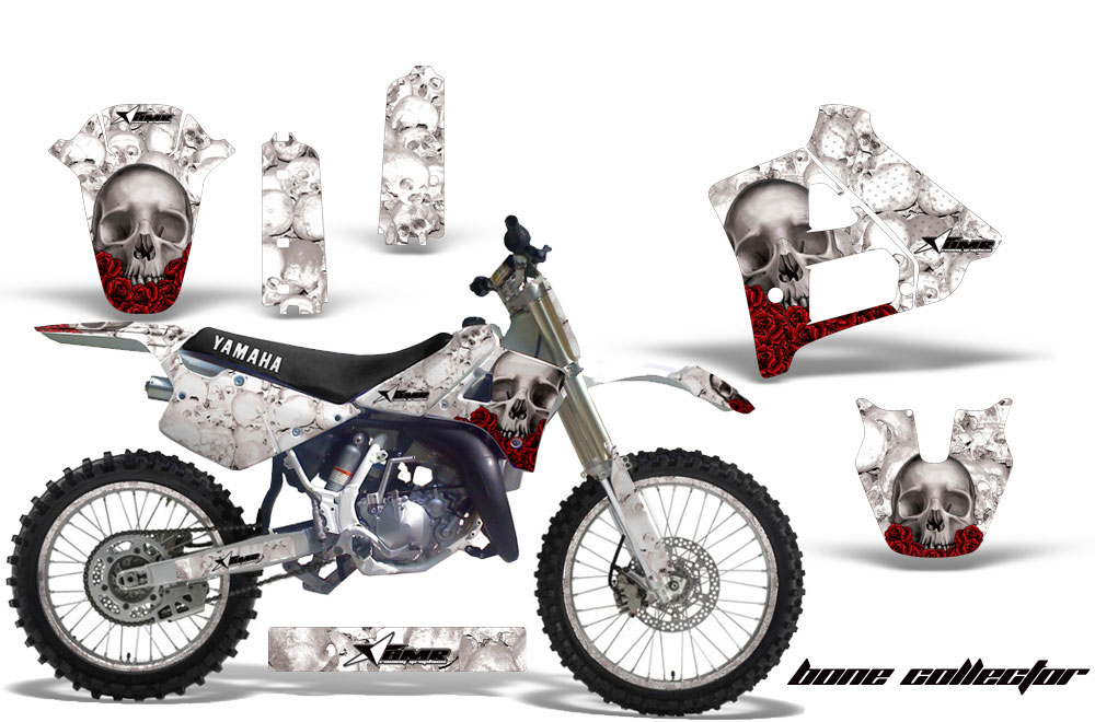 Yamaha YZ125 2 Stroke Dirt Bike Graphic Kit - 1991-1992 Bone Collector White