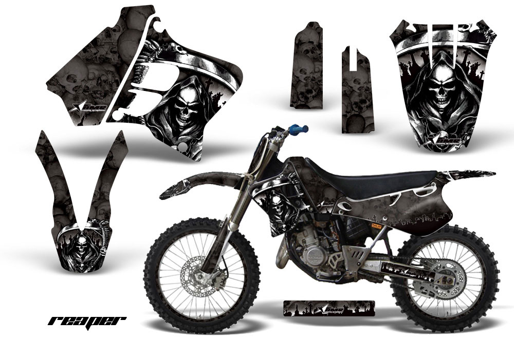 Yamaha YZ250 2 Stroke Dirt Bike Graphic Kit - 1993-1995 Reaper Black