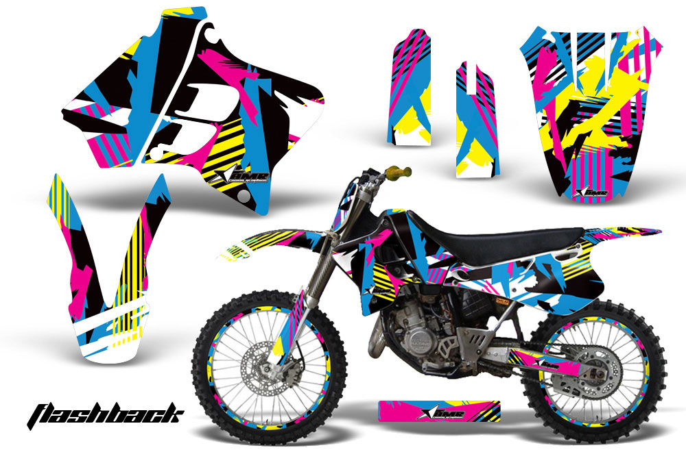 Yamaha YZ250 2 Stroke Dirt Bike Graphic Kit - 1993-1995 Flashback