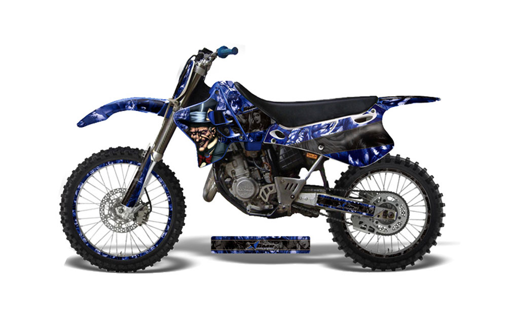 Yamaha YZ250 2 Stroke Dirt Bike Graphic Kit - 1993-1995 Mad Hatter Blue