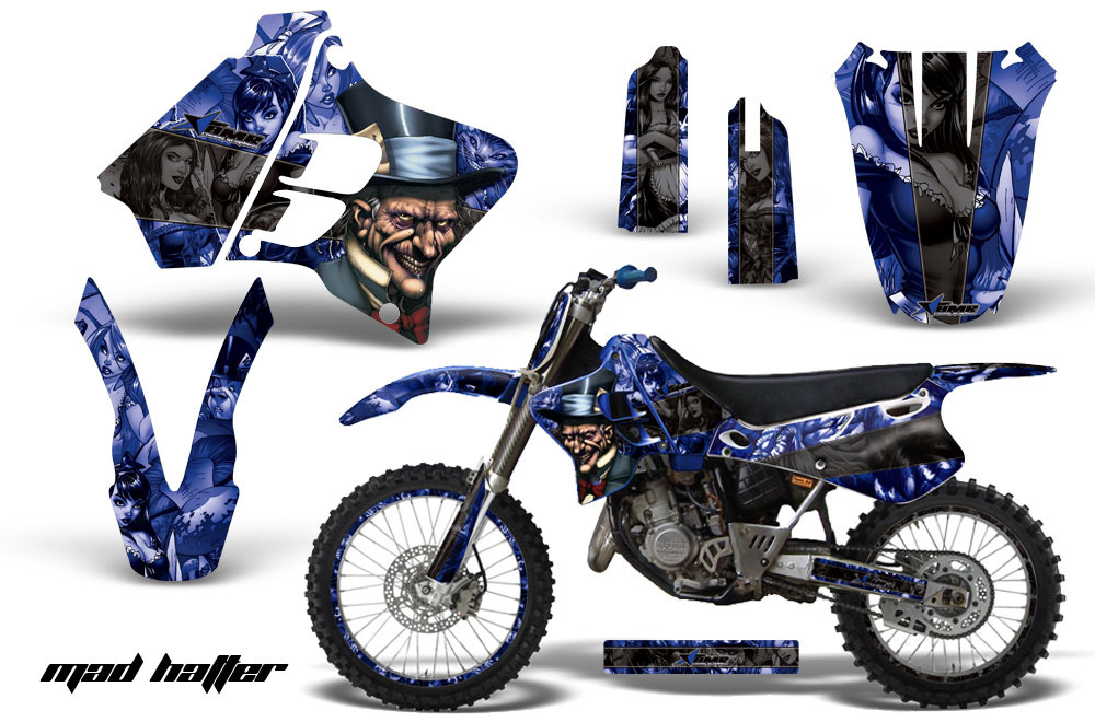 Yamaha YZ250 2 Stroke Dirt Bike Graphic Kit - 1993-1995 Mad Hatter Blue