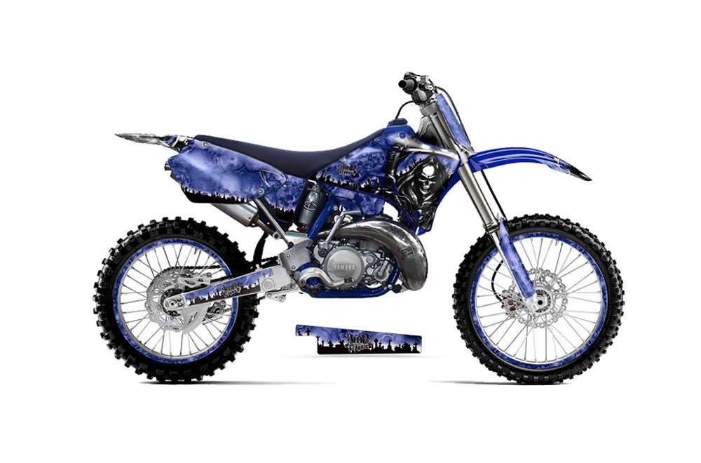 Yamaha YZ250 2 Stroke Dirt Bike Graphic Kit - 1996-2001 Reaper Blue