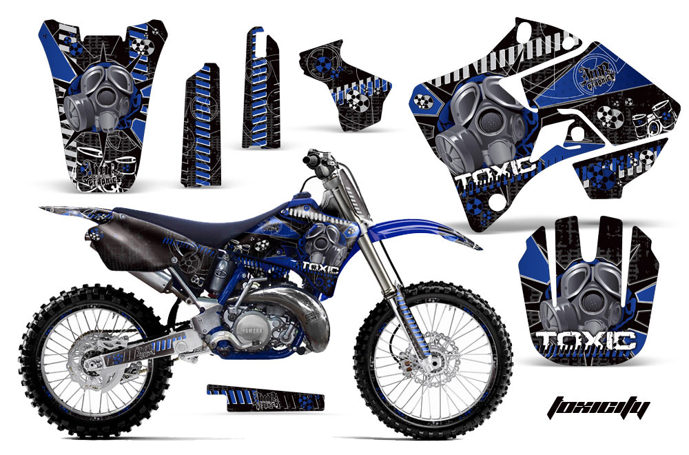 Yamaha YZ250 2 Stroke Dirt Bike Graphic Kit - 1996-2001 Toxicity Blue