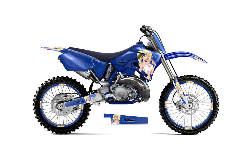 Yamaha YZ250 2 Stroke Dirt Bike Graphic Kit - 1996-2001 Mandy Blue