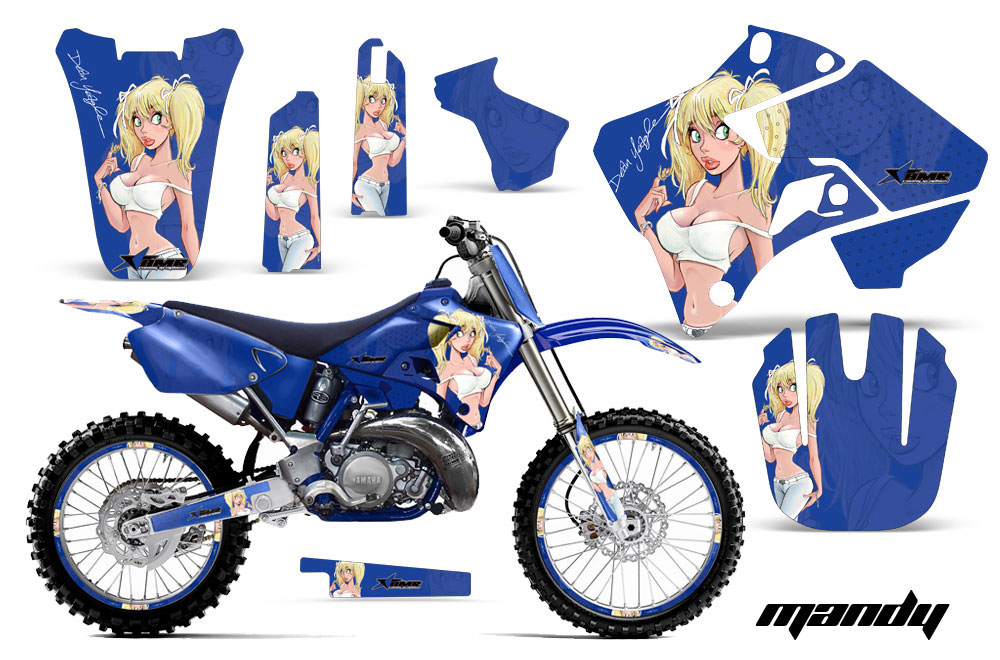 Yamaha YZ250 2 Stroke Dirt Bike Graphic Kit - 1996-2001 Mandy Blue