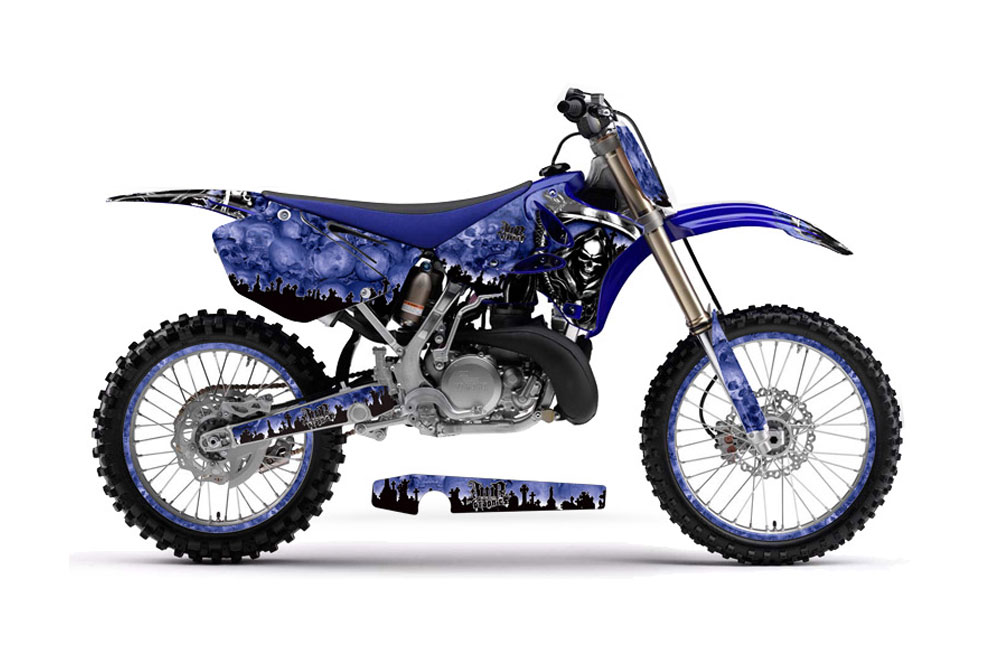 Yamaha YZ250 2 Stroke Dirt Bike Graphic Kit - 2002-2014 Reaper Blue