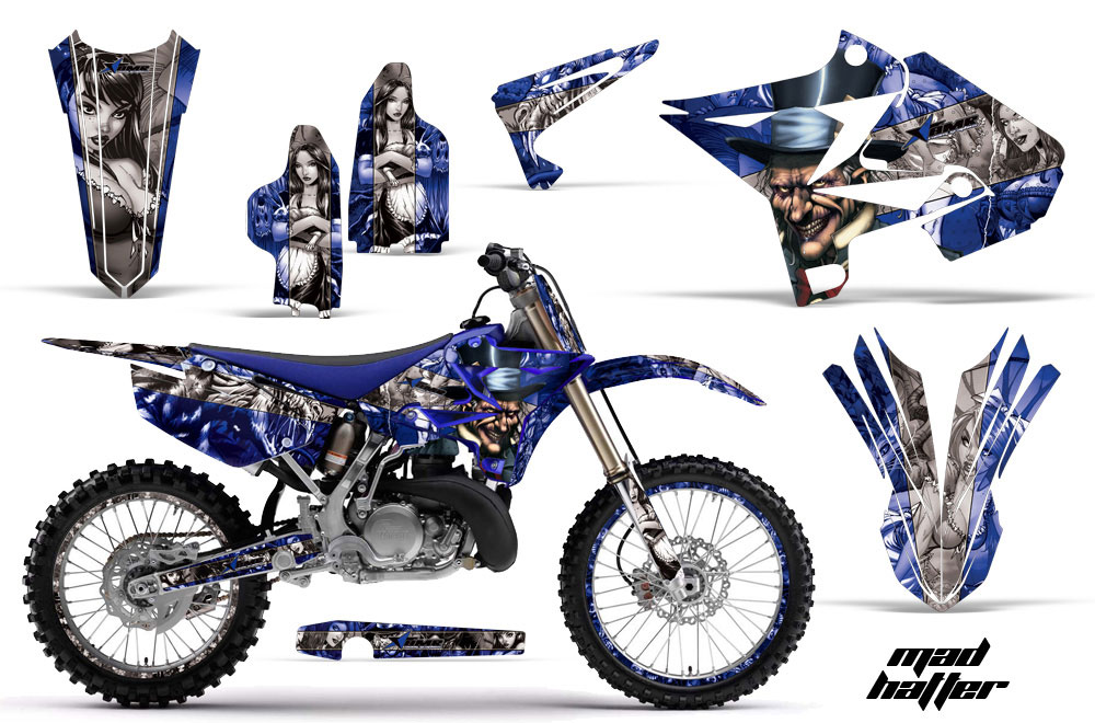 Yamaha YZ125 Dirt Bike Graphic Kit - 2002-2014 Mad Hatter Blue