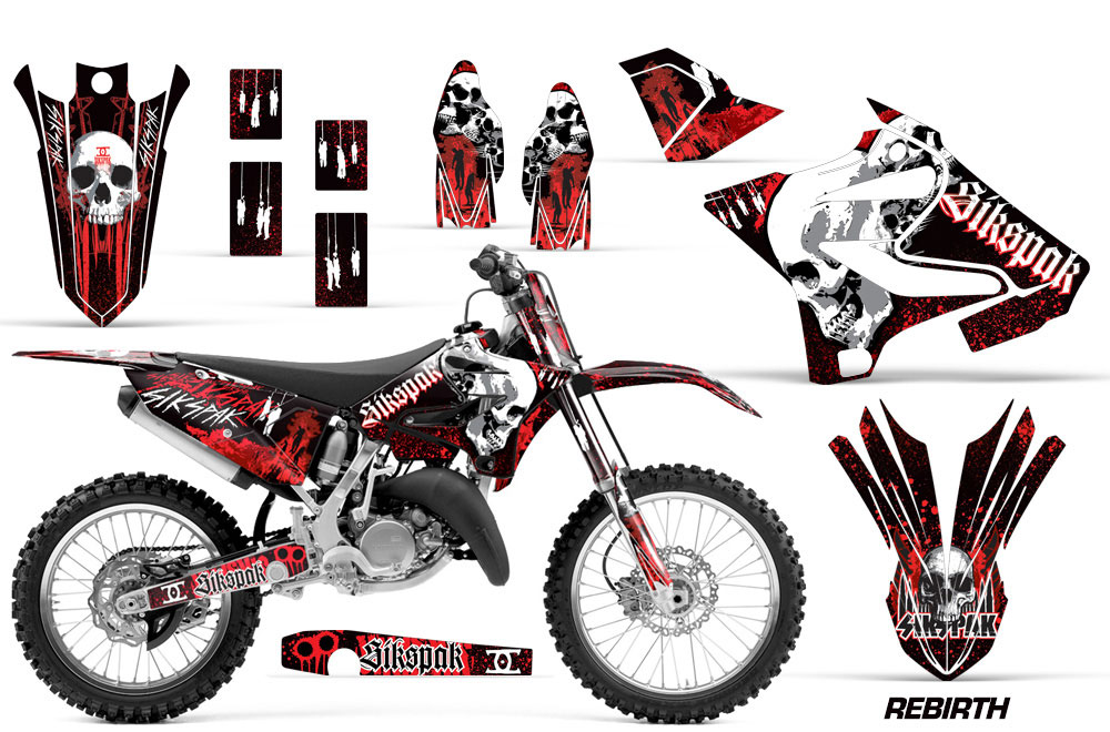 Yamaha YZ125 Dirt Bike Graphic Kit - 2015-2018 Rebirth Red